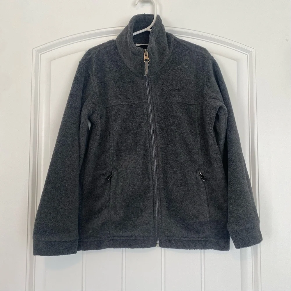 Columbia Little Boys Gray Full Zip Fleece Jacket Size XS (6/7)